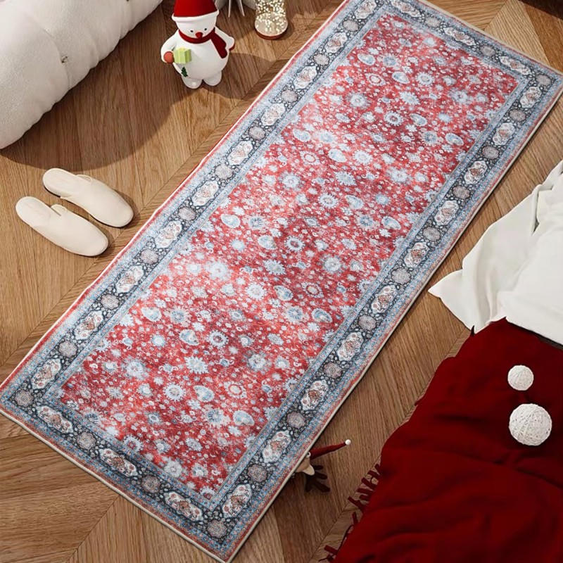 Anti-slip Faux Wool Vintage Carpet