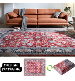 Anti-slip Faux Wool Vintage Carpet