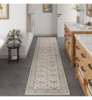 Anti-slip Faux Wool Vintage Carpet