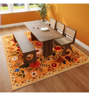 Retro low pile large carpet suitable