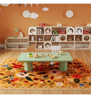 Retro low pile large carpet suitable