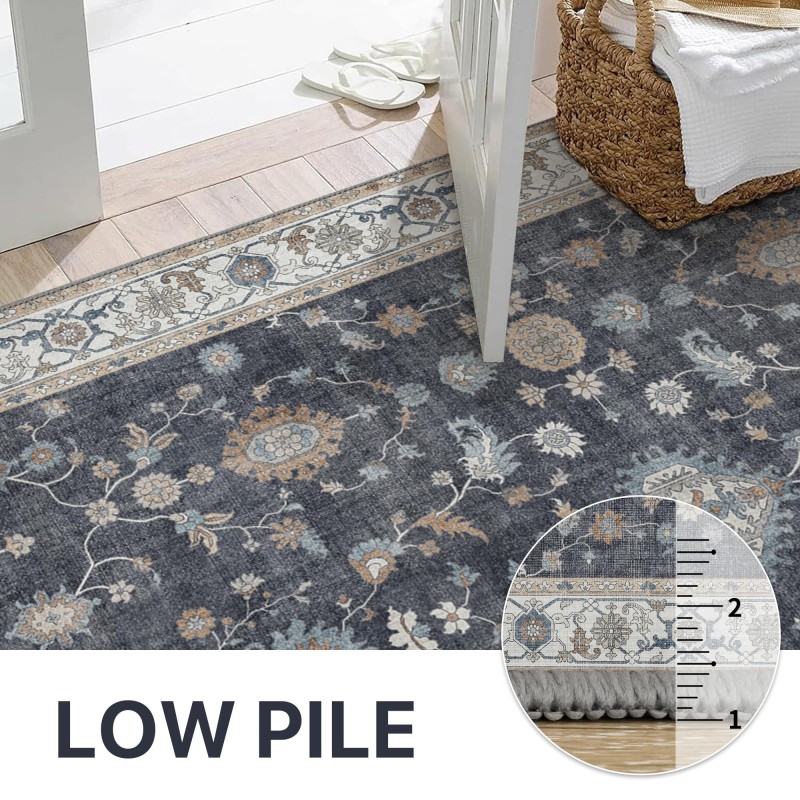 Vintage Lightweight Washable Area Rug