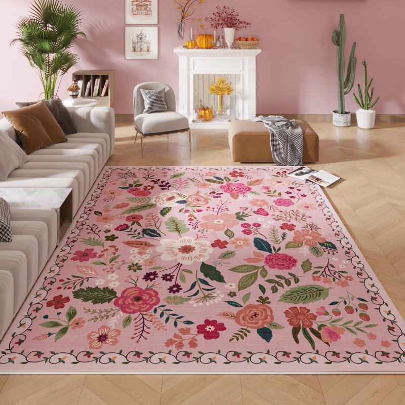 Vintage low pile large carpet