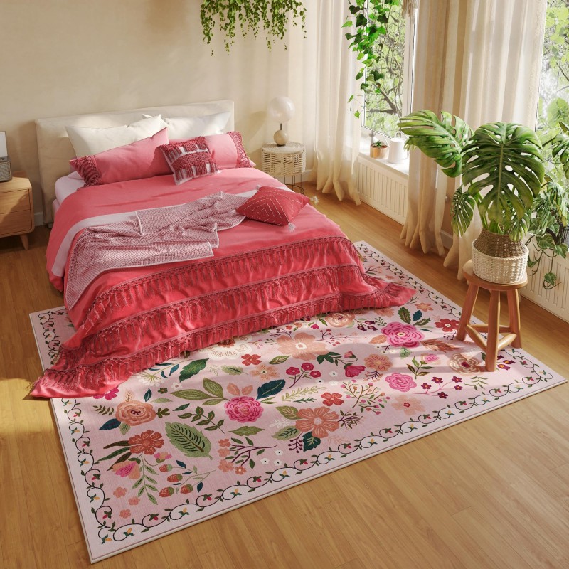 Vintage low pile large carpet