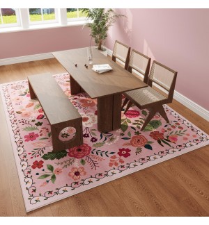 Vintage low pile large carpet
