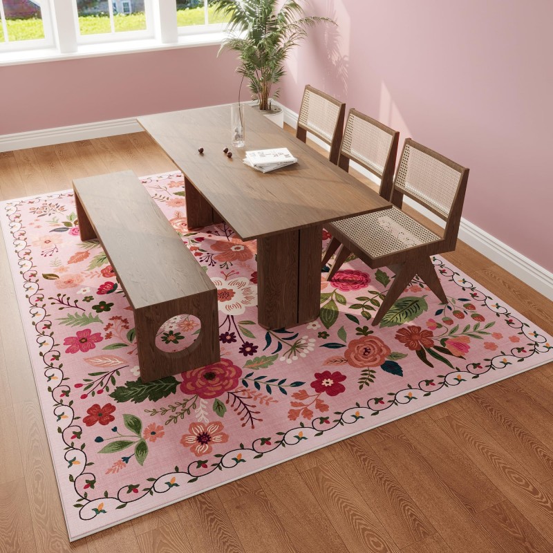 Vintage low pile large carpet